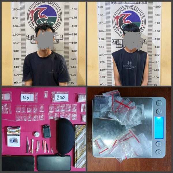 Satresnarkoba Polres Tulang Bawang Barat Amankan 2 (Dua) Orang Laki-Laki Diduga Lakukan Tindak Pidana Penyalahgunaan Narkoba
