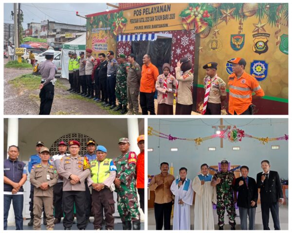 Perkuat Sinergitas TNI–Polri, Kapolres Muba Bersama Koramil 401-04 Pastikan Kesiapan Pos PAM Nataru