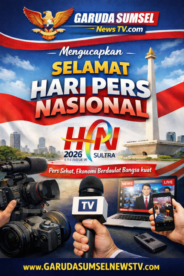 Pimred Garuda Sumsel News TV. com Ucapkan Selamat Hari Pers Nasional 2026