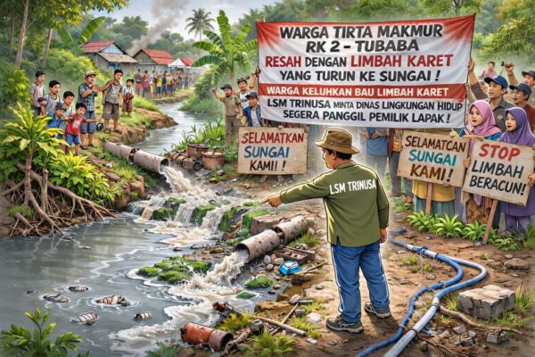 Warga Keluhkan Bau Limbah Karet, LSM TRINUSA Desak DLH Tubaba Panggil Pemilik Lapak