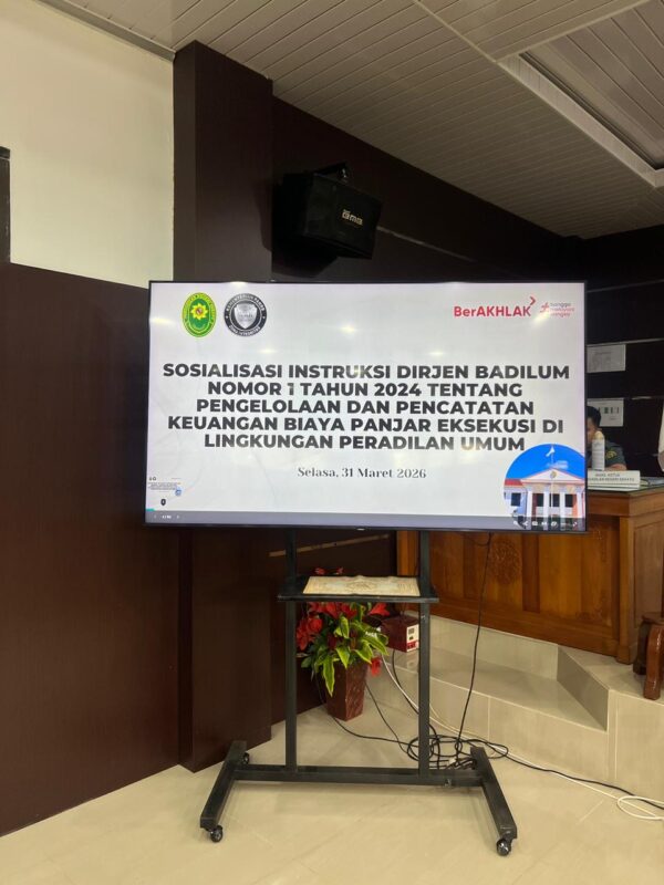 Petugas Lapas Sekayu Ikuti Sosialisasi Instruksi Dirjen Badilum di Pengadilan Negeri Sekayu