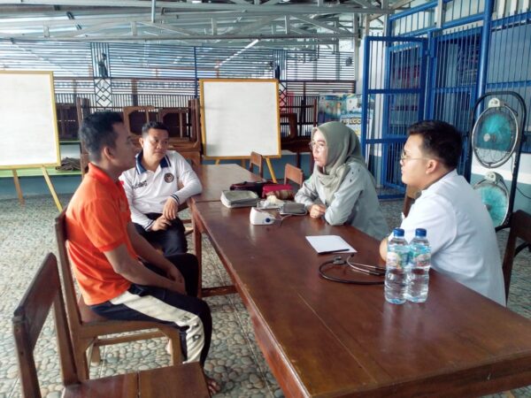 Lapas Sekayu Gandeng Puskesmas Balai Agung Periksa Kejiwaan 9 Warga Binaan