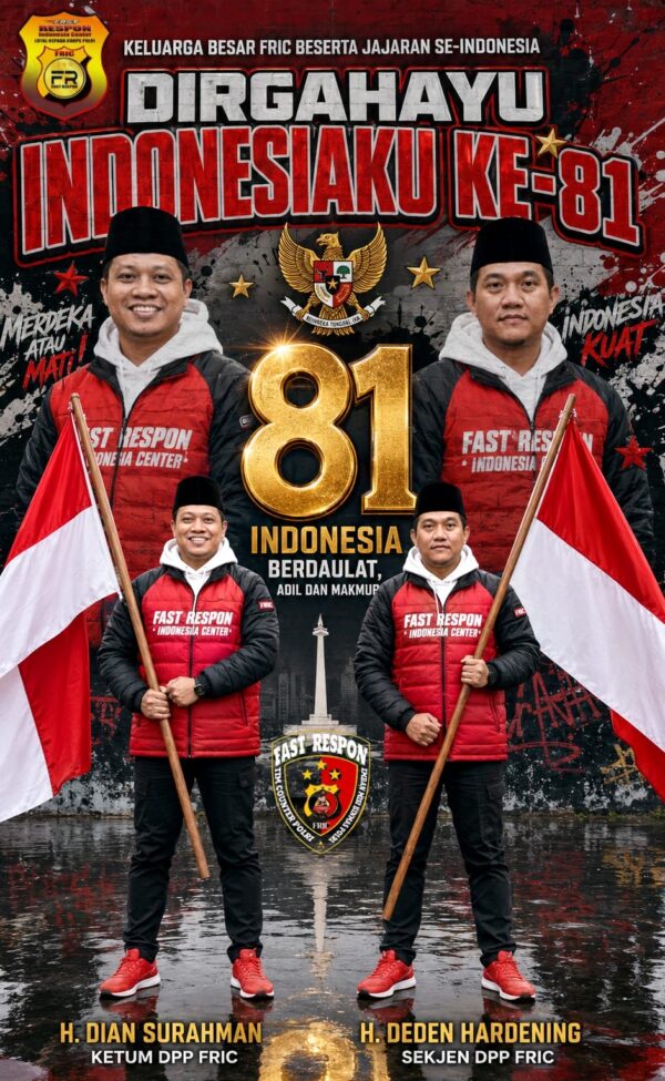 Dirgahayu RI Ke-81: FRIC Ajak Generasi Muda Jaga dan Rawat Indonesia Berdaulat, Adil, Makmur.