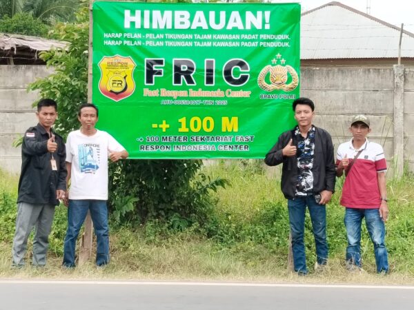 Fast Respon Indonesia Center Kabupaten Musi Banyuasin Pasang Himbuan Keselamatan Berkendara, Selamatkan Nyawa Wujud Semangat Kemerdekaan