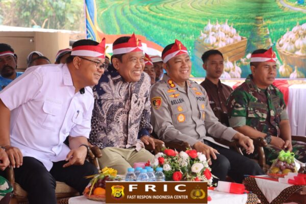 Dukung Ketahanan Pangan, Polres Kuningan Gerakkan Tanam Bawang Putih