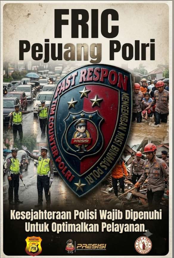 FRIC :Kesejahteraan Polisi Wajib Dipenuhi, Jika Ingin Pelayanan Polisi Kepada Masyarakat  Optimal